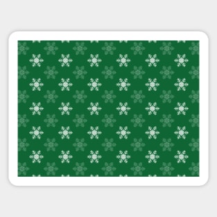 Snowflake Pattern | Green and White | Sticker